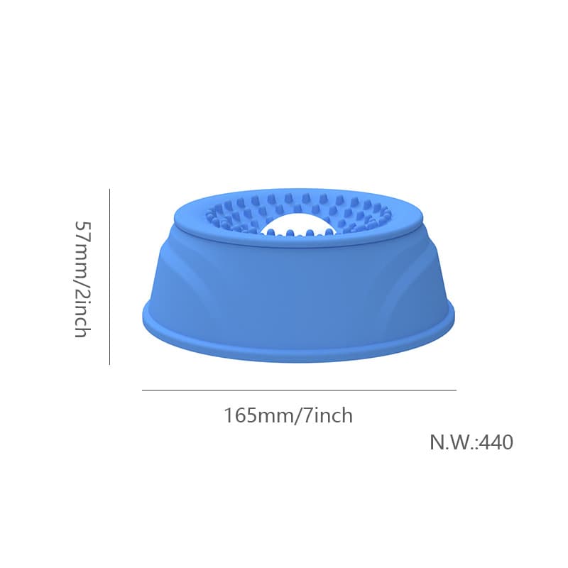 Slow feeder bowl dimensions: 16.5 cm wide, 5.7 cm high